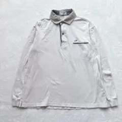 クロコダイル　長袖ポロシャツ　L 綿100% crocodile 【訳あり】