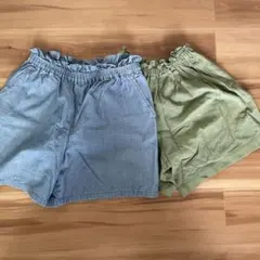 UNIQLO ハーフパンツ 160 デニム・オリーブ