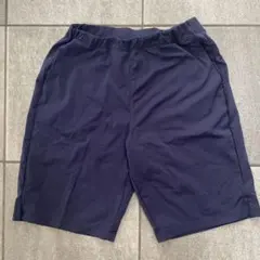 ユニクロネイビー 半ズボン ゴムウエスト ポケット付き150美品