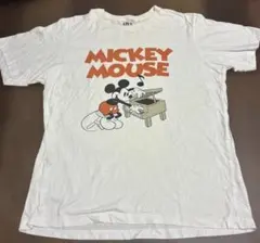 UNIQLO UT ミッキーマウス ピアノ Tシャツ ホワイト