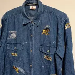 プルート 刺繍 シャツ 長袖 ディズニー