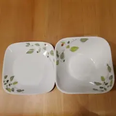 新品★CORELLE コレール グリーンブリーズプレート＆ボウル 2점 세트