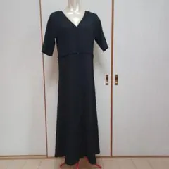 BEAMSハート 2wayロングワンピース　シワ加工