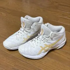 アシックス ゲルフープ V16 24cm ホワイト/ゴールド　デポ限定