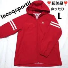 le coq sportif レディースゴルフアウター 赤 フード付き 美品
