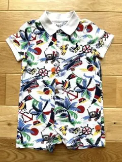 【Ralph Lauren】ポロベア　ロンパース　総柄 18M 85 cm