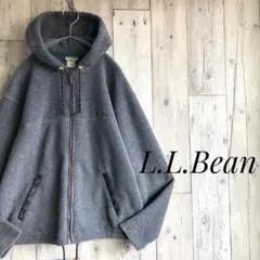 オールド　L.L.Bean エルエルビーン　フリース　パーカー　筆記体　ロゴ刺繍
