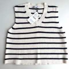 新品未使用　ZARA 袖なしニット　サマーセーターのサムネイル