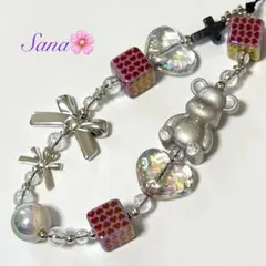 携帯ストラップ　ビーズストラップ　キーホルダー　韓国　y2k 個性的　96