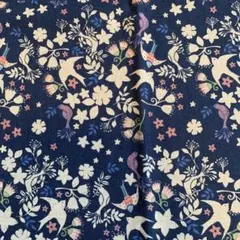 ハギレ　PAULA BERRY 花と鳥のプリント生地