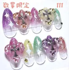 ネイルチップ 韓国 y2k 量産型 地雷 推し ワンホン クリスマス 111