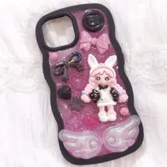 S19 スマホケース デコ iPhone 量産型 平成女児 地雷 デコ電