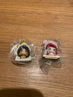 ディズニープリンセス アリエル ジャスミン ガチャガチャ フィギュアキーホルダー