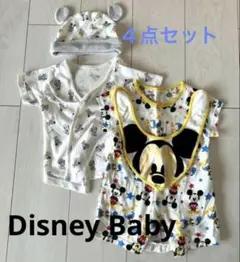 Disney baby ミッキーマウスロンパースセット　肌着　帽子　スタイ新生児のサムネイル