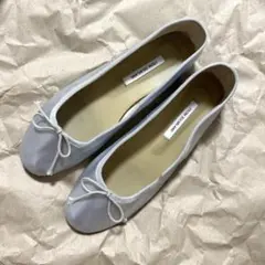 OHOTORO flail flat pumps silver