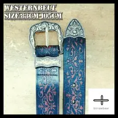 ウエスタンベルト パンク レザー ベルト アメカジ グランジ 古着 w35