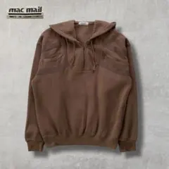 ジップパーカー ブラウン パーカー