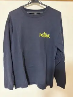 PHATRNK ネイビー XL ロゴ長袖Tシャツ ロンt