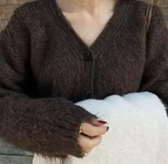 Amiur エミレ fluffy bulky knit cardigan eimのサムネイル