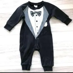 タキシード風ロンパース 70cm 100%コットン