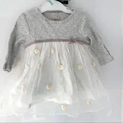 美品 petit mainマーガレットチュールドッキングＴシャツ 90cm