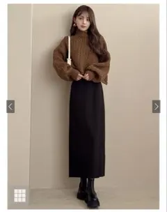 グレイル GRL バックスリットタイトスカート[dk1081] ブラック