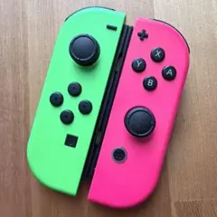 Switch ジョイコン ネオングリーン×ネオンピンク スプラトゥーンカラー