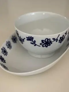 栗原はるみ 輪花 ティータイム 蓋付カップ＆ソーサー 5客セット 美品