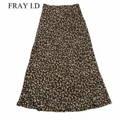 FRAY I.Dフレイアイディー ロングスカート 1 M 花柄 フレア 日本製