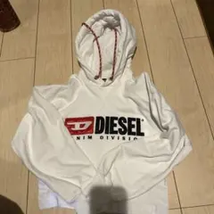 DIESEL パーカー ホワイト ロゴ刺繍のサムネイル