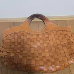 robitaブラウン レザー ハンドバック