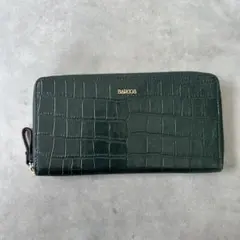 BARCOS ティアラ　クロコ型押しレザー　ラウンドファスナー長財布