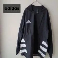 adidas 長袖ピステ 黒ウインドブレーカー トレーニングウエア