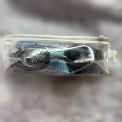 度付き用 子供用水泳ゴーグル 青 調整可能 収納ケース付き