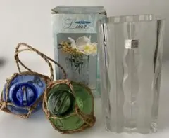 ADERIA Luar 花瓶 フラワーベース 箱付き & インテリアガラス玉２個のサムネイル