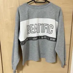 BEATIFIC ロゴ トレーナー グレー