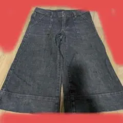 デニム ガウチョパンツ