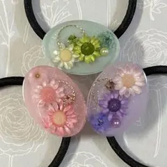 フラワーハンドメイドレジンヘアゴム43 - メルカリ