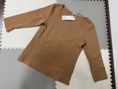 GU キャメルブラウン系 長袖Tシャツ Mサイズ