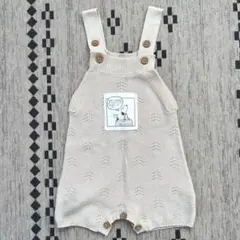 【美品】ベビーロンパース ニットサロペット