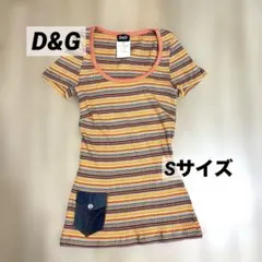 D&G ドルチェ&ガッバーナ　リブボーダーTシャツのサムネイル