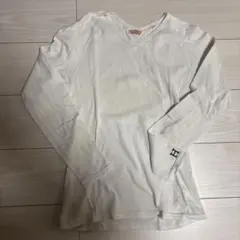 ハリウッドランチマーケット　ホワイト 長袖カットソー Hの刺繍 サイズ2