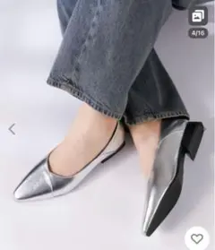 パンプス LIBERTYDOLL/スリムスクエアトゥ 切り替えデザイン パンプス