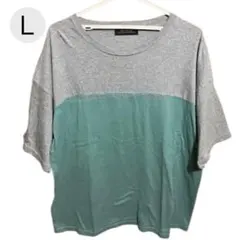 【美品】ナノユニバース 半袖Tシャツ グレー L ビッグシルエット　男女兼用