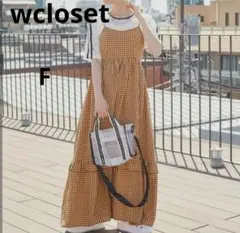 wcloset フリルティアードキャミワンピース　ダブルクローゼット　ワンピ