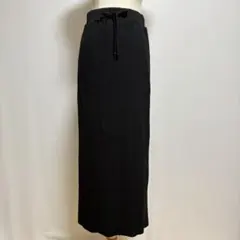 LOWRYS FARMカットリブタイトスカート（F）黒　ロングスカート