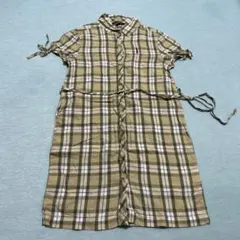 EASTBOY チェック柄 半袖シャツワンピース 120cmのサムネイル