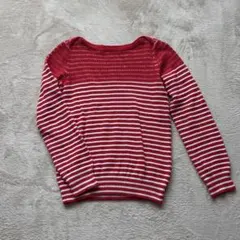 GapKids 赤と白ストライプ 長袖セーター 160cm