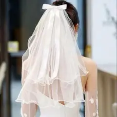 ホワイトチュールウェディングベール