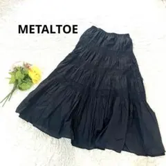 METALTOE【S】ロングスカート　フレア　ギャザー　ウエストゴム　ストレッチ